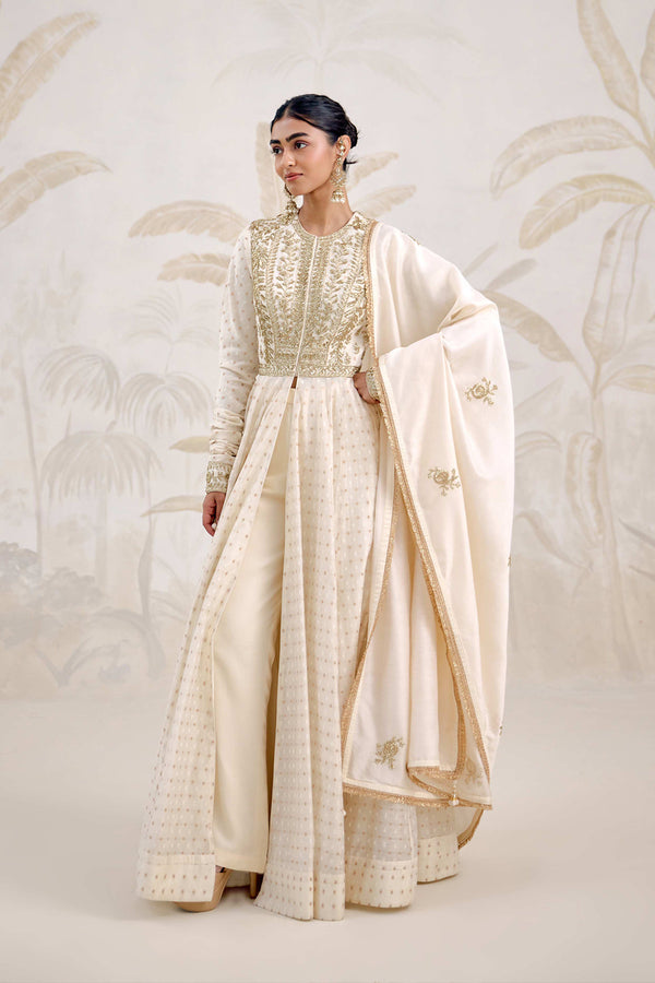 Ivory Anarkali Set.