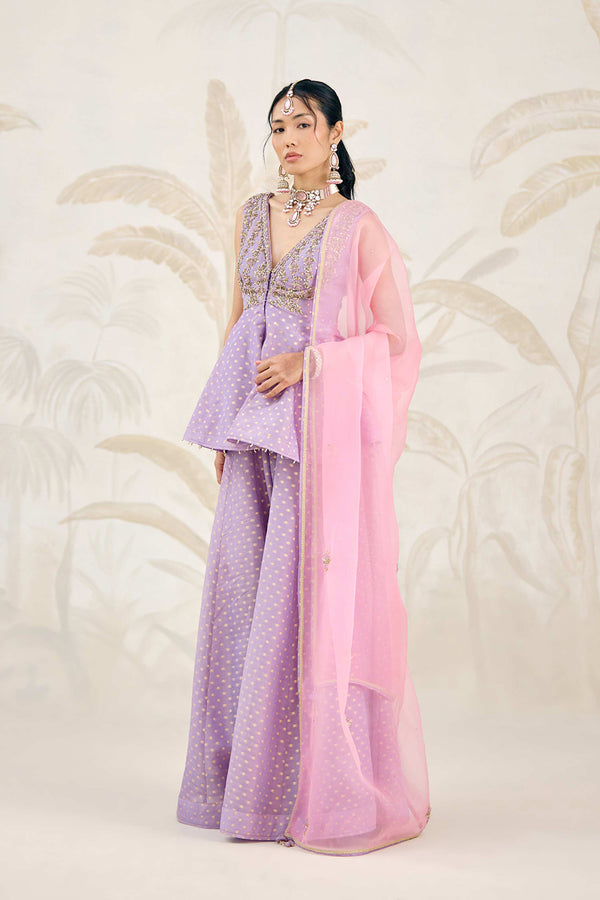 Orchid Lavender Sharara Set.