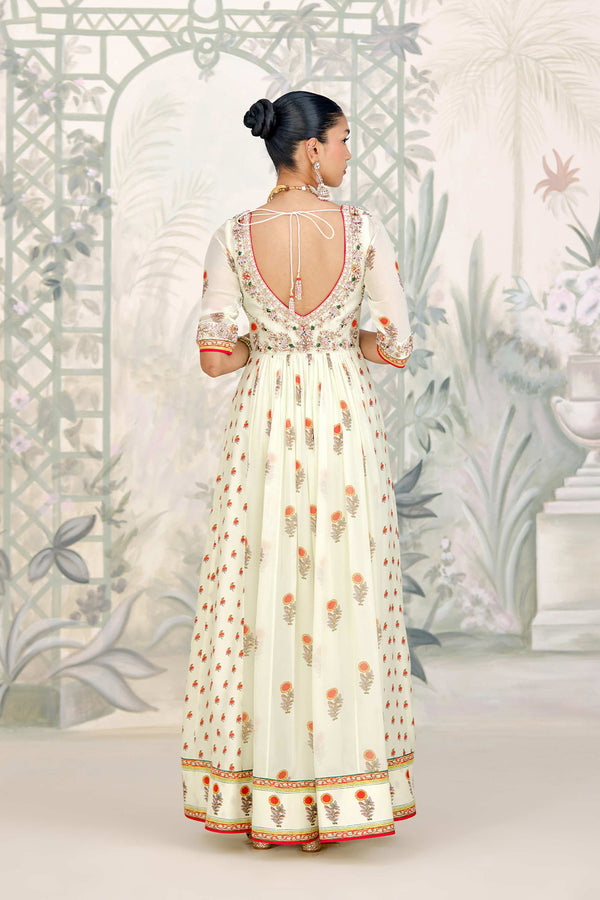 Canary Green Anarkali Set.