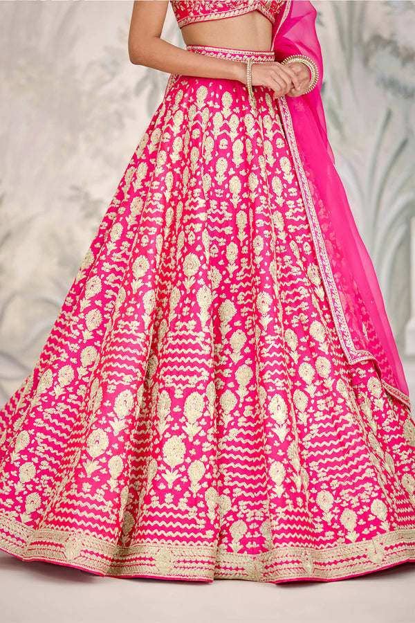 Fuchsia Pink Lehenga Set.