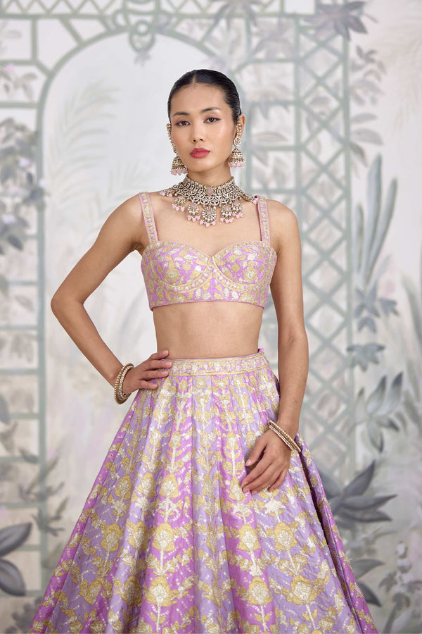 Lavender Frost Lehenga Set.