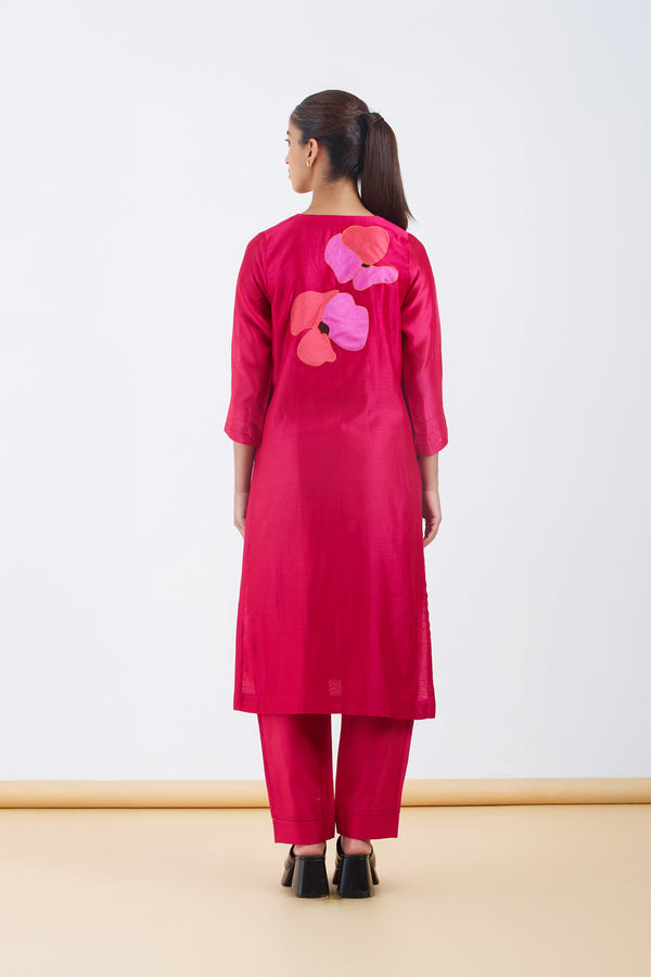 Fucshia Kurta Set.