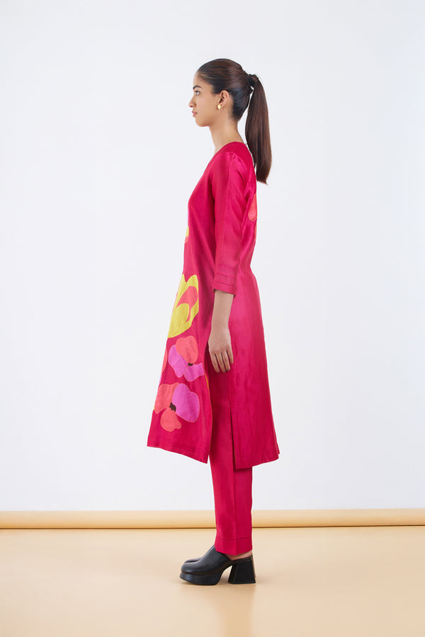 Fucshia Kurta Set.