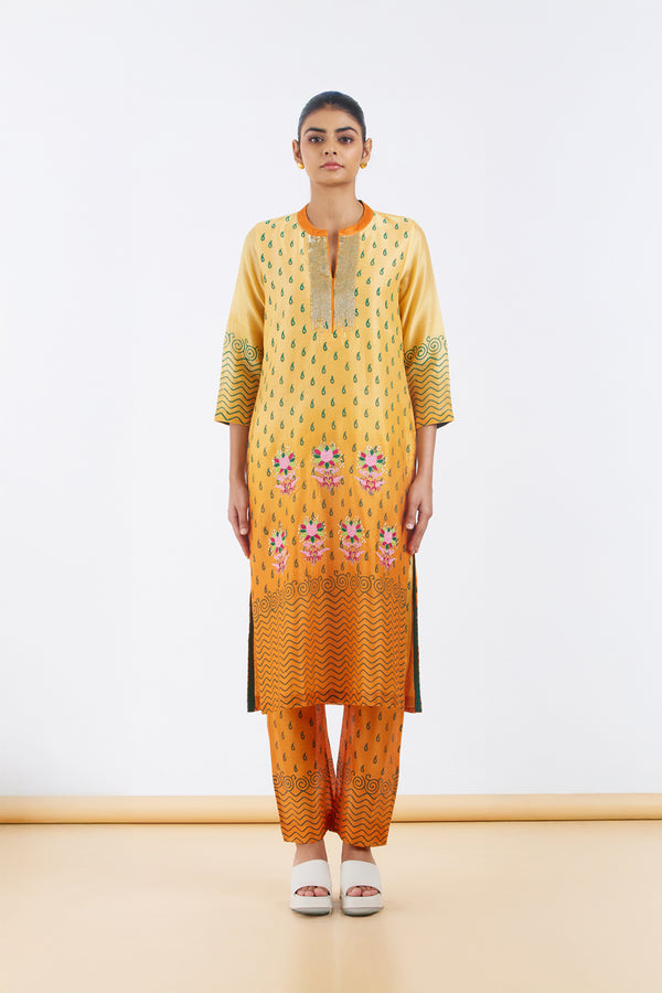 Orange Kurta Set.