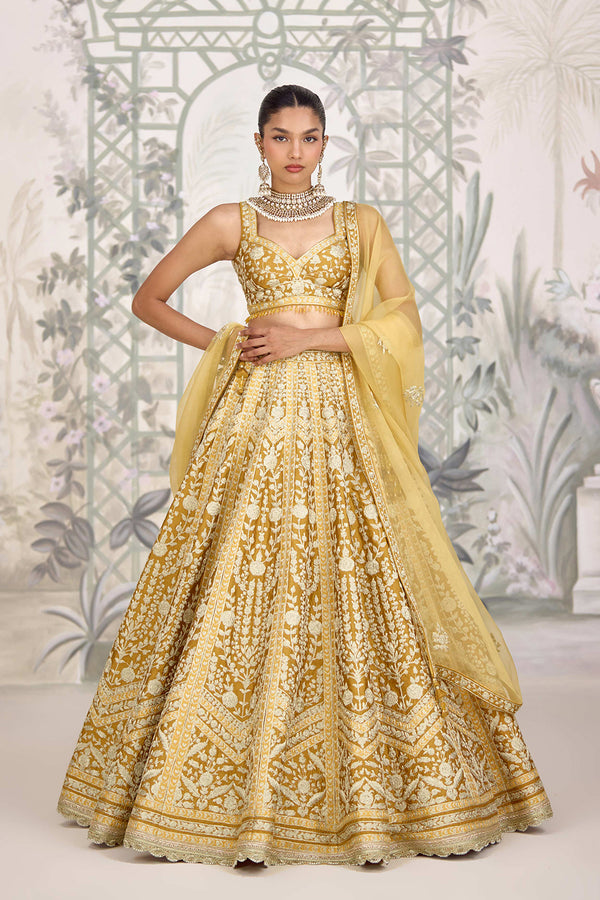 Yellow Mustard Lehenga Set.