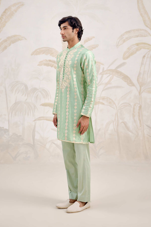 Sea Green Kurta Set.
