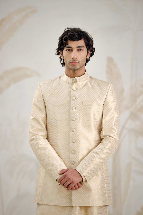 Ivory Kurta & Jacket Set.
