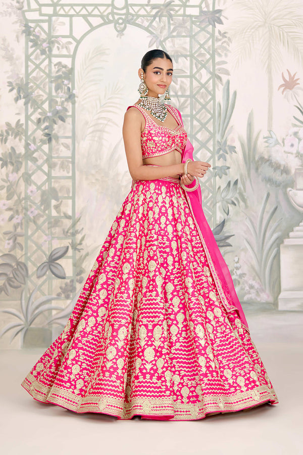 Fuchsia Pink Lehenga Set.