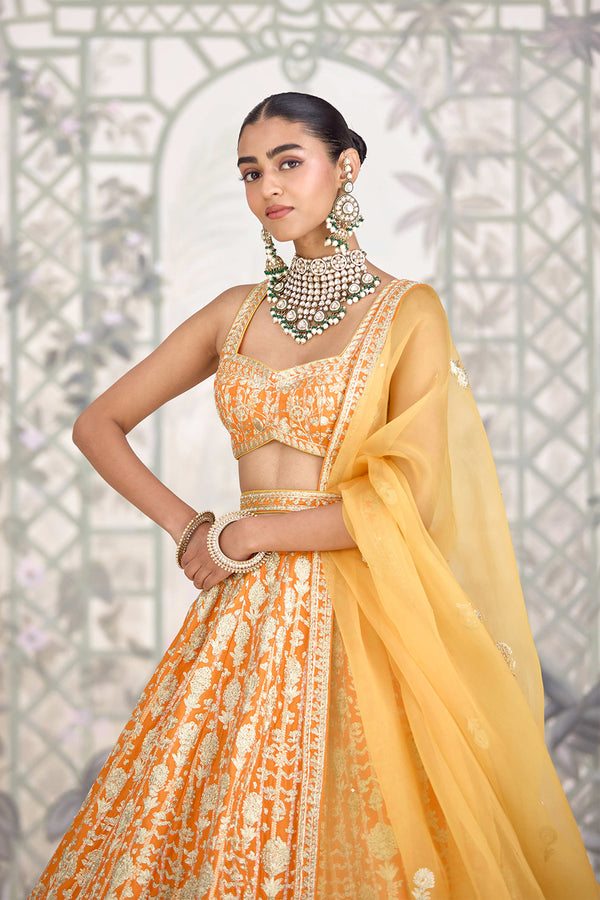 Marigold Orange Lehenga Set.