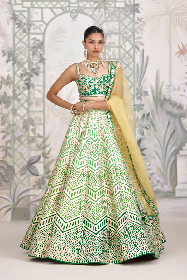 Green Lehenga Set.