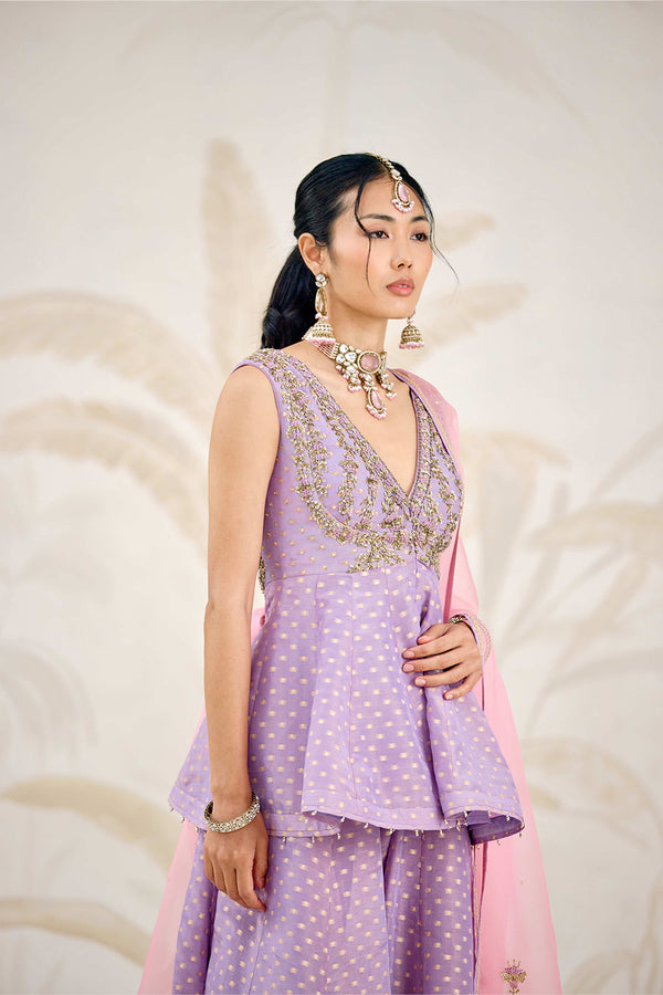 Orchid Lavender Sharara Set.