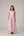 Blush pink panelled dress with contrast striped cord piping paired