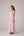 Blush pink panelled dress with contrast striped cord piping paired