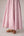 Blush pink panelled dress with contrast striped cord piping paired