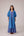 Blue striped cotton ensemble with open front overlay