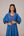 Blue striped cotton ensemble with open front overlay