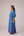 Blue striped cotton ensemble with open front overlay