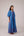 Blue striped cotton ensemble with open front overlay