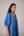 Blue striped cotton ensemble with open front overlay