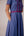 Blue and magenta striped full length fit and flare cotton dress