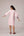 Relaxed cotton tunic dress in striped cotton panels, voluminous 3 quarter sleeves with textured cups.