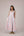 Blush and pastel blue striped dress