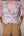 Patchwork waistcoat in pastel checks with striped puff sleeved blouse and high waisted barrel pants in cotton linen