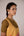 Mustard yellow cropped vest with applique embroidery paired with high waisted knee length pencil skirt in linen fabric