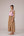 Cropped lilac striped overlay with applique embroidered jacket with pleated cotton maxi dress