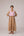Cropped lilac striped overlay with applique embroidered jacket with pleated cotton maxi dress