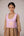 Cropped lilac striped overlay with applique embroidered jacket with pleated cotton maxi dress