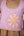 Cropped lilac striped overlay with applique embroidered jacket with pleated cotton maxi dress