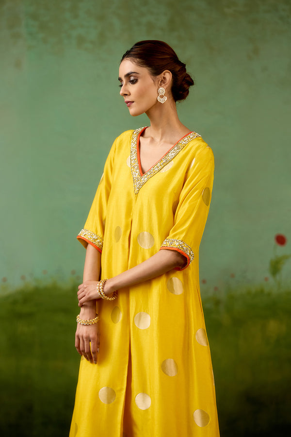 Vibrant Yellow Kurta Dupatta Set