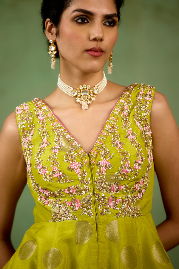 Bright Green Kurta & Sharara