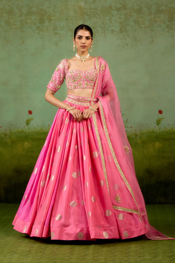 Candy pink Lehenga Set