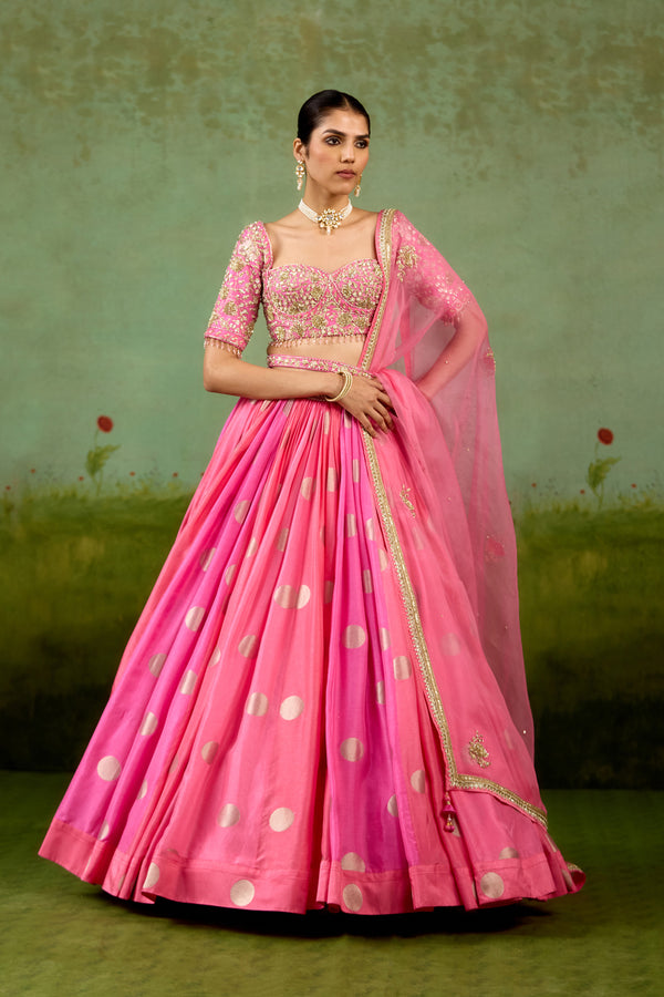 Candy pink Lehenga Set