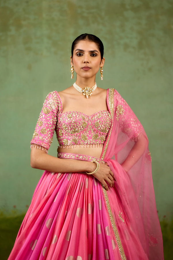 Candy pink Lehenga Set