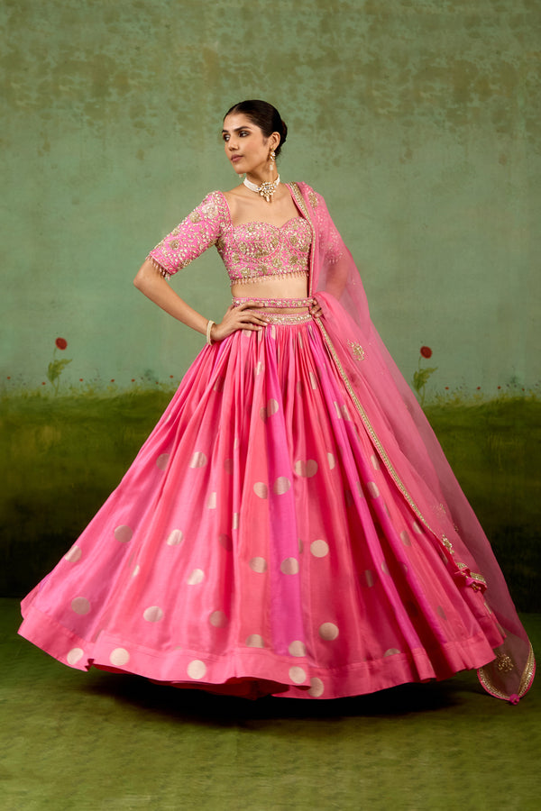 Candy pink Lehenga Set