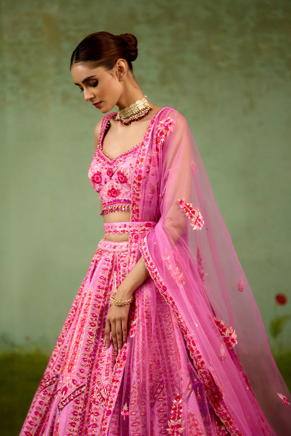 Lavender Pink Lehenga Set