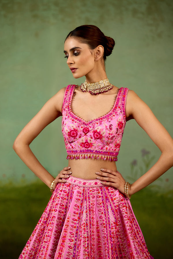 Lavender Pink Lehenga Set