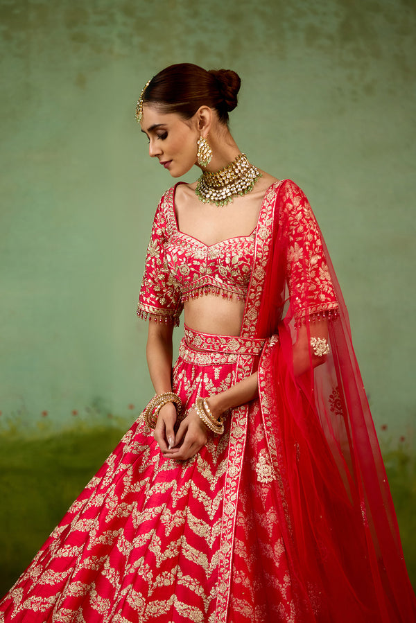 Red Lehenga Set