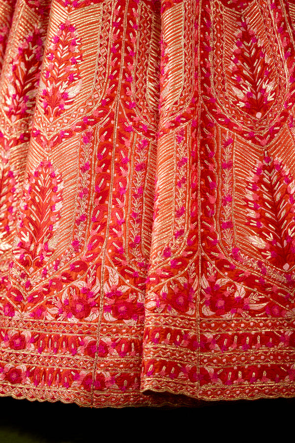 Sun Orange Lehenga Set