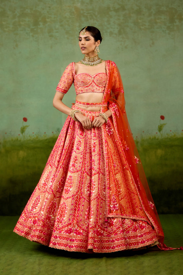 Sun Orange Lehenga Set