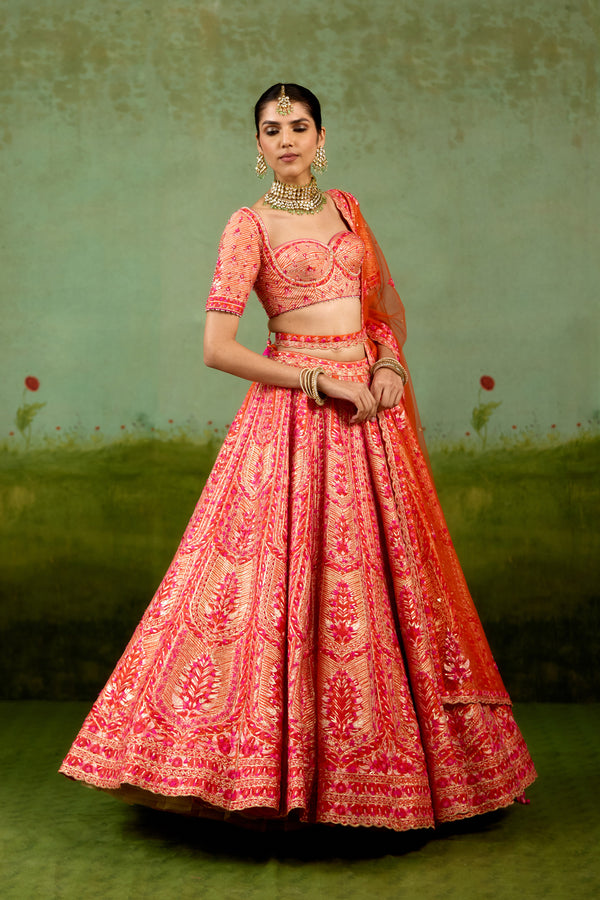 Sun Orange Lehenga Set