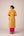 Mustard yellow gota thread embroidered kurta pants set