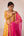 Mustard yellow gota thread embroidered kurta skirt set