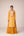 Mustard yellow gota thread embroidered kurta skirt set