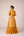 Mustard yellow gota thread embroidered kurta skirt set