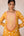 Mustard yellow gota thread embroidered kurta skirt set