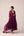 Purple wine dori embroidered angrakha pants set